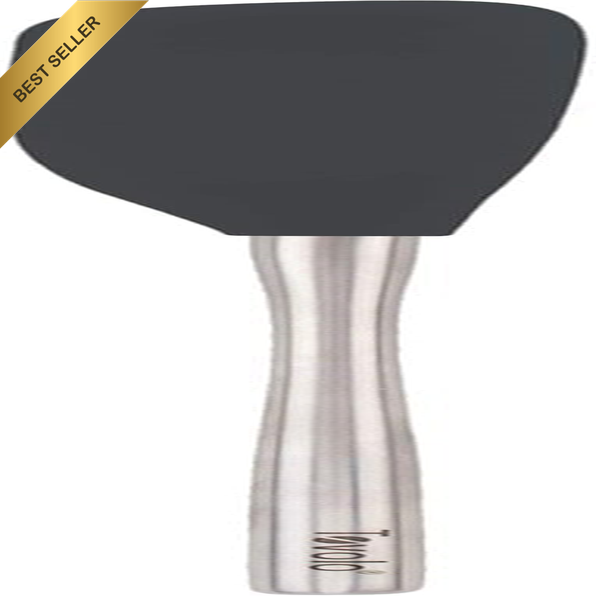 Flex-Core Stainless Steel Narrow Handled Jar Scraper Spatula, Removable Head, Di