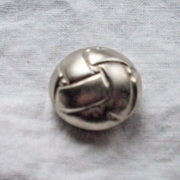 SILVER METAL ETCHED DOME BUTTON  ABOUT 3/4
