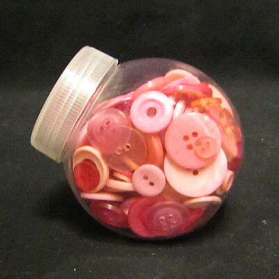 4 oz Button Jar Pink Assortment Blumenthal Lansing 