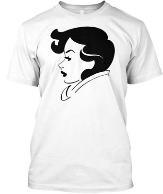 Woman Face Drawing T-Shirt Made in the USA Size S to 5XL