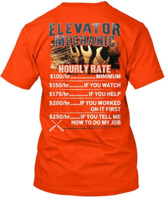 Elevator Mechanic Tee T-shirt Made In The USA Size S To 5XL