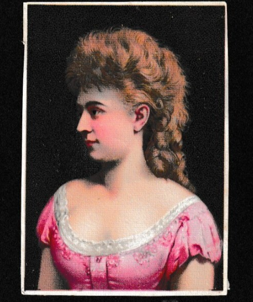 Vintage Tobacco Card- featuring a beautiful women's portrait