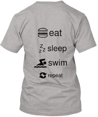 Practice Like A Champion Swim T-Shirt Made in the USA Size S to 5XL