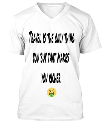 Travel T-Shirt Made in the USA Size S to 5XL