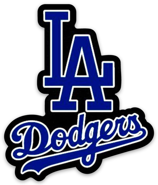 Los Angeles Dodgers - LA Dodgers logo in Black & Blue Die-cut