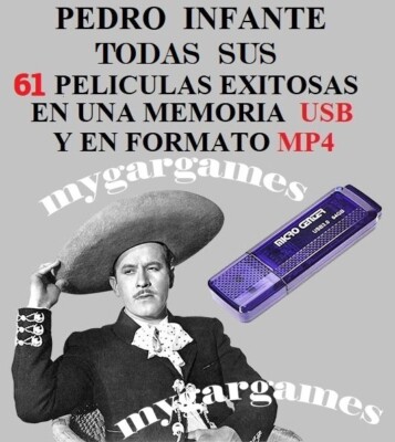 PEDRO INFANTE COLECCION COMPLETA SUS 61 PELICULAS EXITOSAS CINE DE ORO MEXICANO