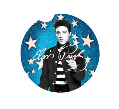 Elvis Car Coasters, Elvis Accessories, Elvis Gifts - Rubber
