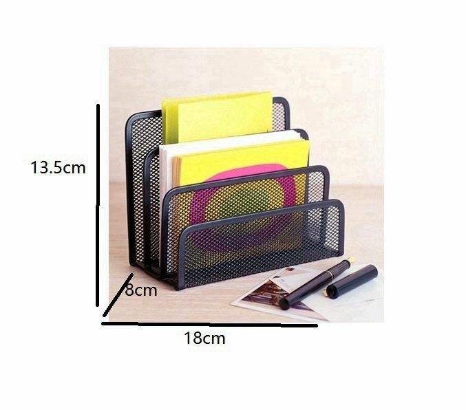 Portalettere Fogli Porta Lettere 3 Scomparti Metallo Forato Traforato bal