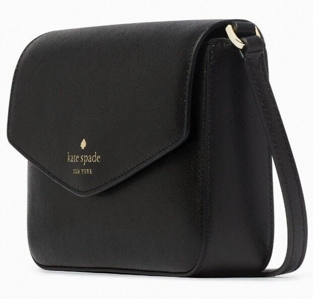Kate Spade Sadie Envelope Crossbody Bag Black Leather Purse K7378 NWT $279 MSRP