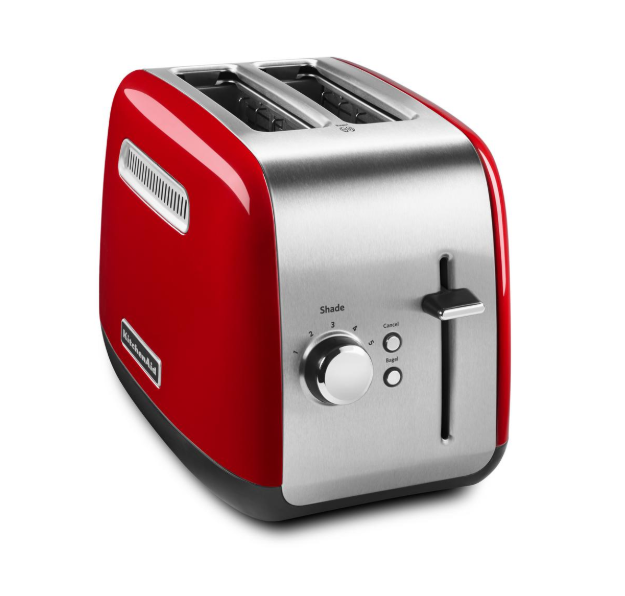 KitchenAid 2-Slice Red and Silver Toaster-Freeshipping new