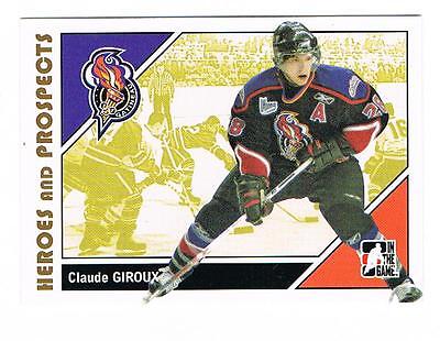 2007-08 CLAUDE GIROUX ITG HEROES AND PROSPECTS RC #45 FLYERS