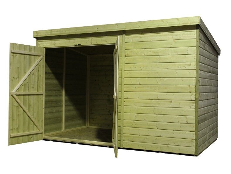 WOODEN GARDEN SHED 10X7 12X7 14X7 PRESSURE TREATED TONGUE AND GROOVE ...