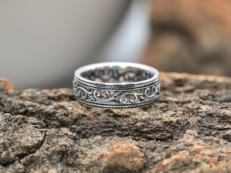 ヴィンテージ！Silver Chunky Tapered Band リング $_57.JPG?set_id=880000500F
