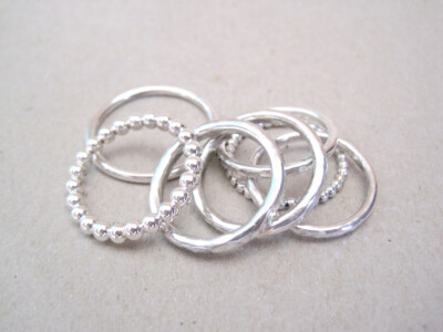 Stacking Ring 925 Sterling Silver Statement Women Jewelry Gift For Her AM-30