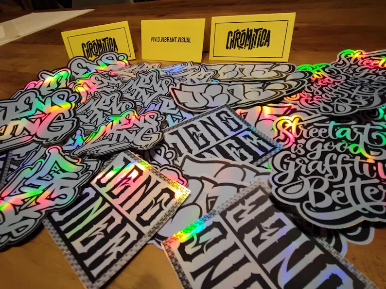 Graffiti Und Streetart Sticker Hologram Set 15-Teilig, Aufkleber, Neu