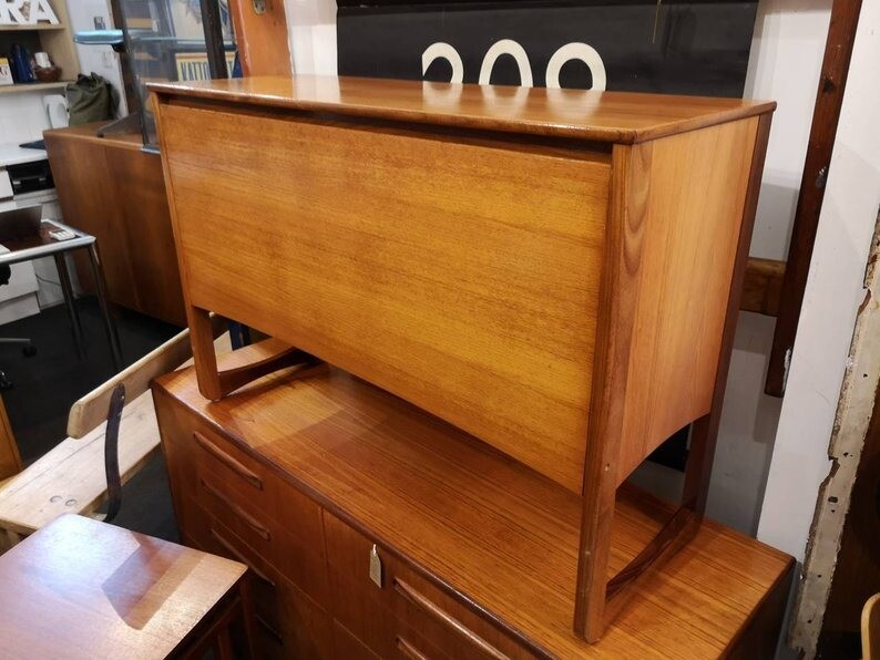 1960s Teak Record Cabinet Sideboard Vintage Retro Mid Century