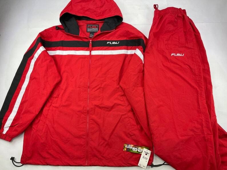 1990's FUBU カモフラ フルジップ フード ジャケット Vintage 90's Fubu Windbreaker Zipper Jacket Blue Large Fubu
