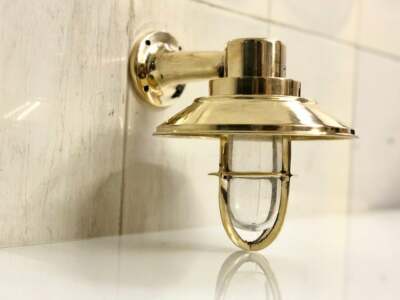 Industrial Naval Pattern Marine Antique Brass Passageway Wall Light