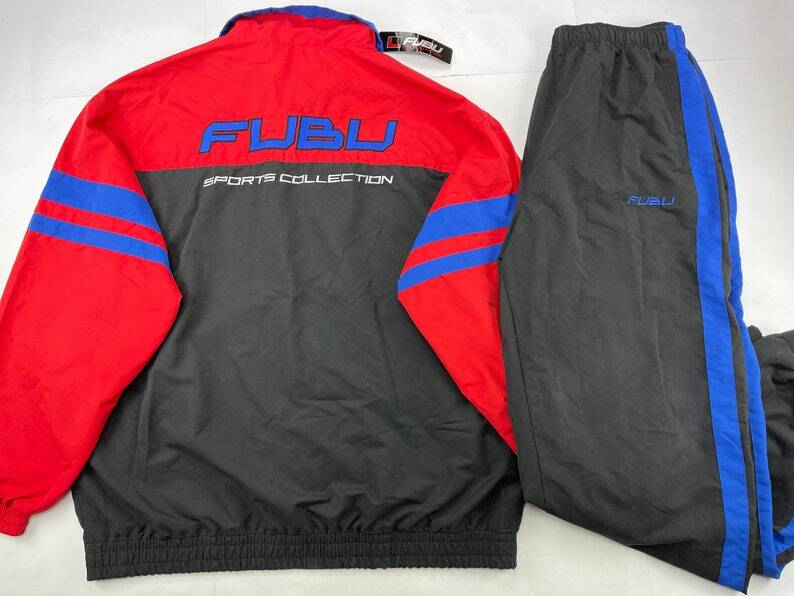 トップス 00's FUBU track jacket Vintage 90s Fubu Sport Series Embroidered Logo Jacket Hip