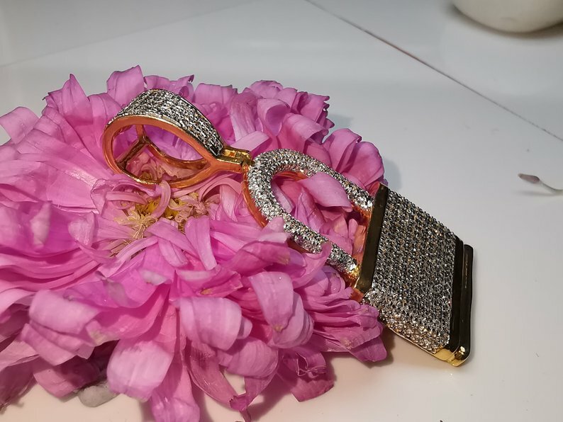 Pre-owned Online0369 1.16ct Tester Passing Moissanite Unisex Lock Charm Pendant 925 Silver Gift In White