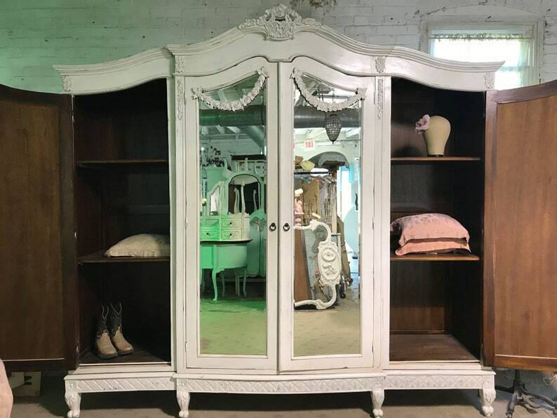 Painted Cottage Chic Shabby French Romantic Armoire/ Wardrob