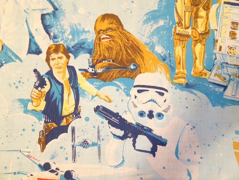 Vintage Original Star Wars Twin Flat Sheet JCPenney