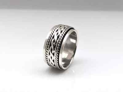 Celtic Design Spinner Ring 925 Sterling Silver Band & Handmade Ring All size.