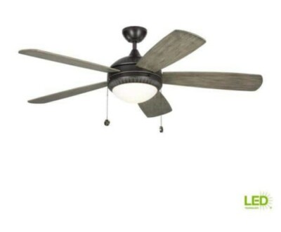 Monte Carlo Discus Ornate 52'' Aged Pewter Ceiling 