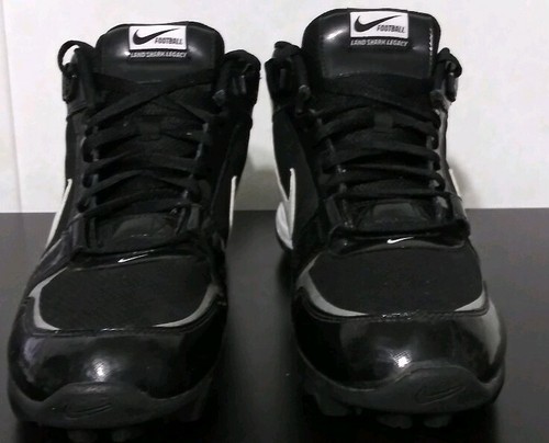 NIKE LAND SHARK LEGACY FOOTBALL CLEATS - BLACK WHITE GREY SIZE 14 MENS