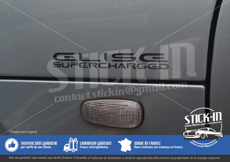 Lotus Elise Supercharged Sc - Autocollant Stickers Decal Graphite Gris Anthracit