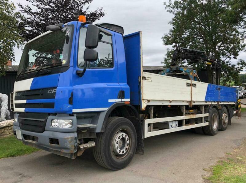 2011 26T DAF TRUCKS CF75.310 WITH ATLAS TEREX 120.2E CRANE in Melton