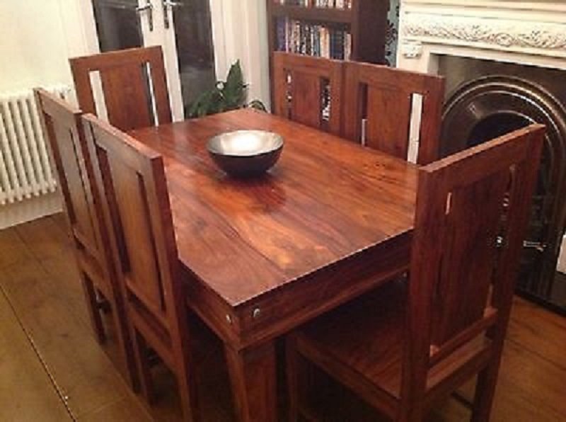 Dining Table + 6 Chairs solid wood, mango in Swadlincote, Derbyshire