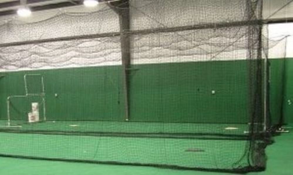 Batting Cage Net 14' x 14' x 70' #42 HDPE (60PLY) with Door Heavy Duty Baseball 