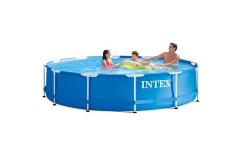 Intex 12' x 30'' Metal Frame Above Ground Swimming Pool with Filter Pump