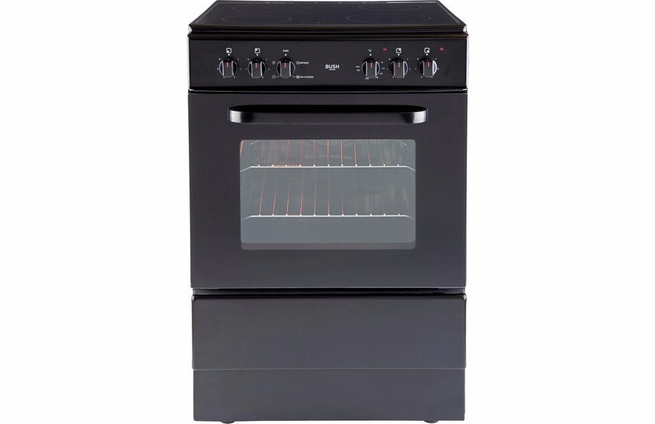 Bush BESC60B CERAMIC HOB Electric Cooker SINGLE OVEN 60CM Black RRP£239 OUR PRICE £180 in