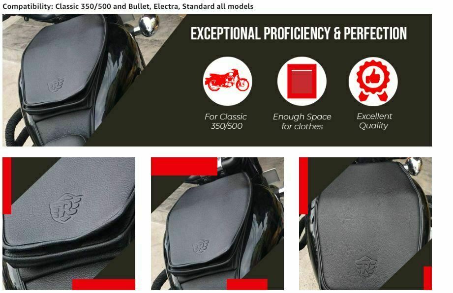 For Royal Enfield Classic Bullet Standard Electra Scratch Proof Tank Cover 