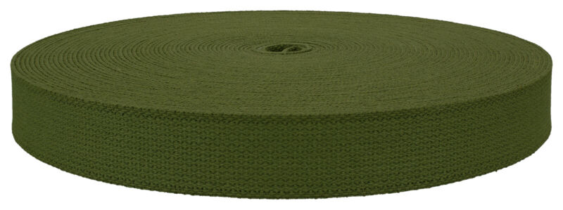 1 Inch Berry Compliant Camo 483 Olive Green Heavy Cotton Webbing Closeout,10 Yds