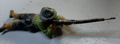 Vintage Elastolin Composition Wild West Western Cowboy Firing Rifle Figure