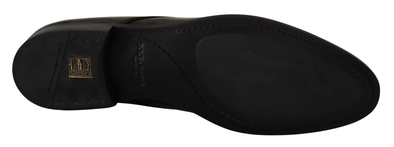 Pre-owned Dolce & Gabbana Shoes Black Leather Lace Up Mens Formal Derby Eu39.5 /us6.5 $800