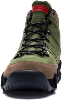 JORDAN MEN'S JORDAN 9 RETRO BOOT NRG MILITARY BROWN/LEGION GREEN (AR4491 200) - 10