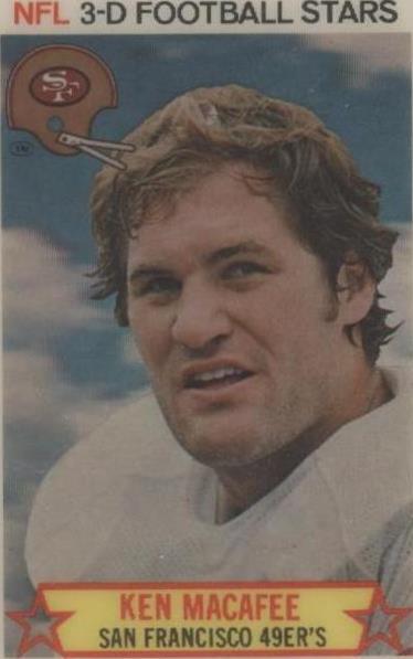 1980 Stop 'n Go NFL 3-D Football Stars Ken MacAfee #44