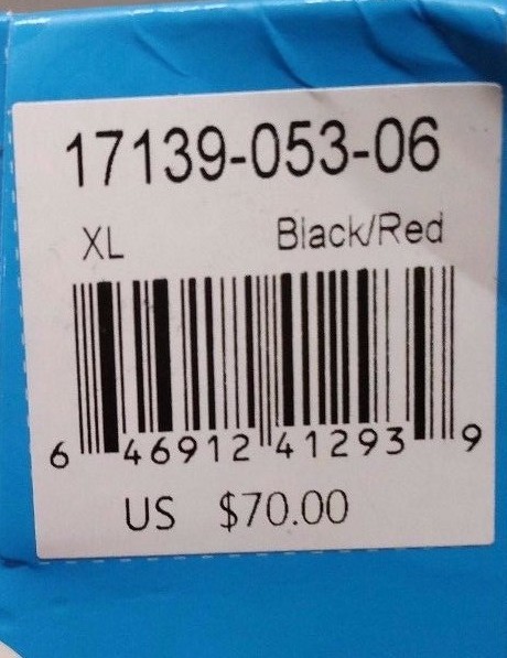 180s Unisex Torch LED Glove, Black/Red, XL