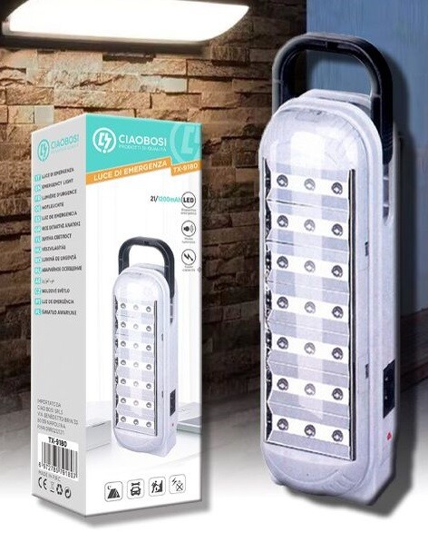 Lampada Luce Di Emergenza Ricaricabile 21 Led 1200mah Tx-9180 linq