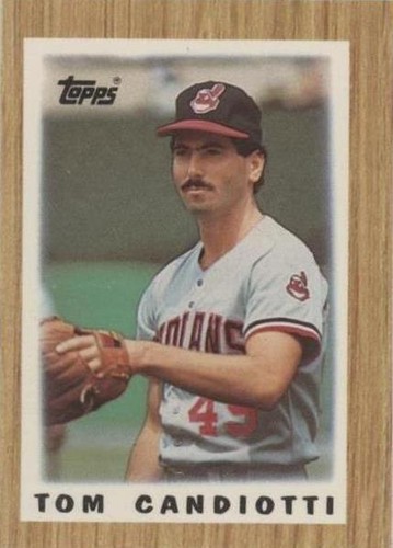 1987 Topps League Leaders Minis - Tom Candiotti #50