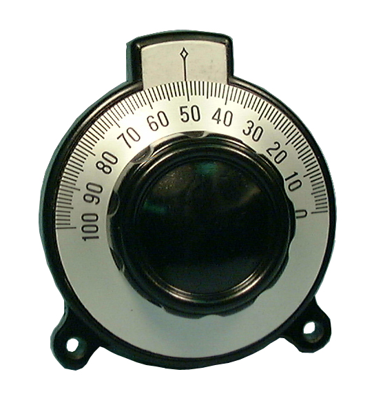 Vernier Dial - 2" Calibrated - 8:1 Ratio - For 1/4" Pots - 0 to 100 Philmore S50