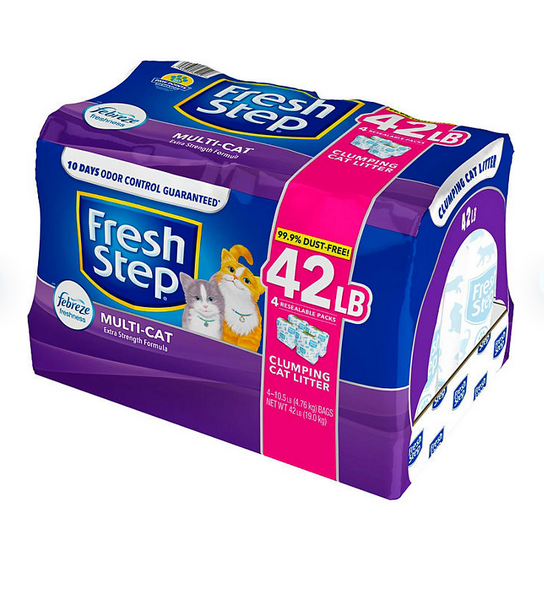Fresh Step Multi-Cat Scented Litter with Power of Febreze,Cl