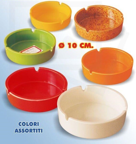 Set 12 Pezzi Posacenere Ceneriera Porta Cenere Malamina Colorata Tondo sus