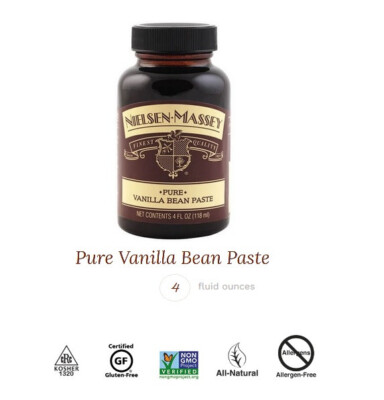 Pure Vanilla Bean Paste, Nielsen-Massey, 4oz New & Sealed,  1/2026 -  free ship