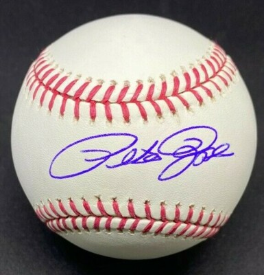 Pete Rose Autographed Signed OMLB JSA & Pete Rose Exclusive Player Hologram