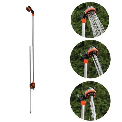 Gartendusche Gartenbrause mit Erdspieß Alu 150-210cm Pooldusche Campingdusche